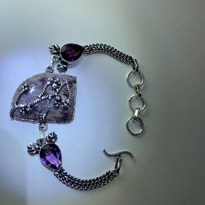 Charoite & Amethyst Bracelet